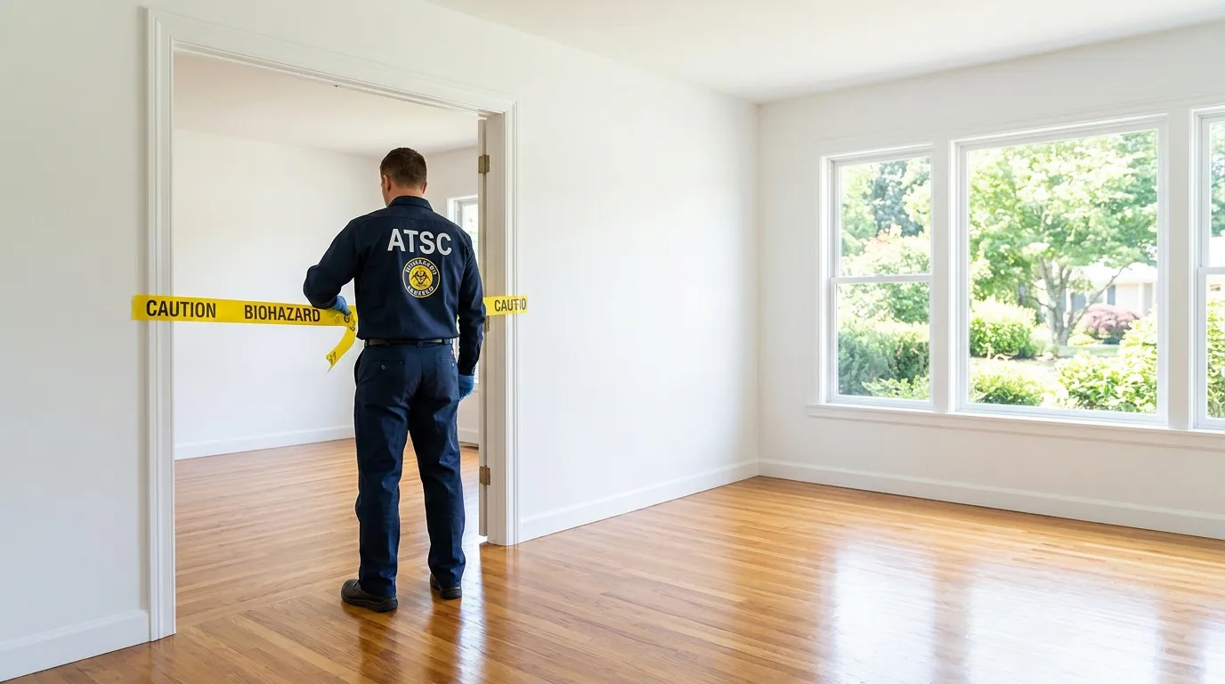 Certified biohazard cleanup crew performing Decomposition Cleanup in Azalea Park
